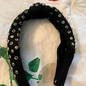 Lele Sadoughi Jewel Embellished Black Headband